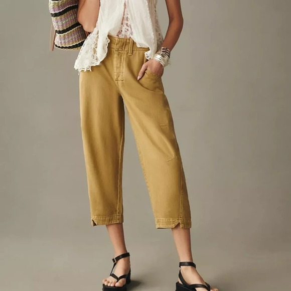 NWT Anthropologie Pilcro Cropped Vintage Chino Pant 32 - Picture 1 of 5